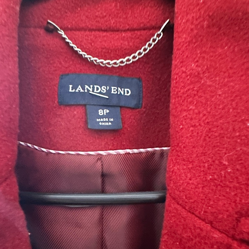 Red wool coat - Picture 2 of 4